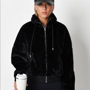 Missguided recycled faux fur bomber